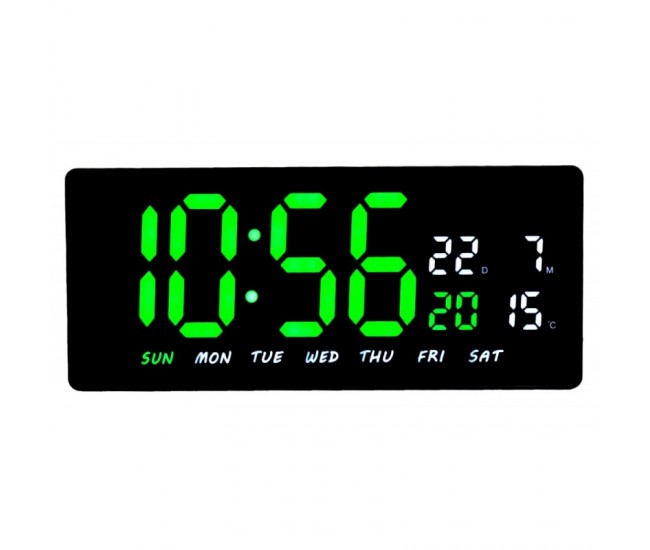 Ceas cu Led Verde-Alb JH-3604 / Alarma, Calendar, Temperatura