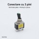 Intrerupator cu Maneta si LED Verde 12V 30A, ON/OFF, 3 Pini