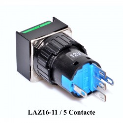 Push Buton Patrat Verde 12V - 16mm Push Buton Patrat Verde 12V - 16mm