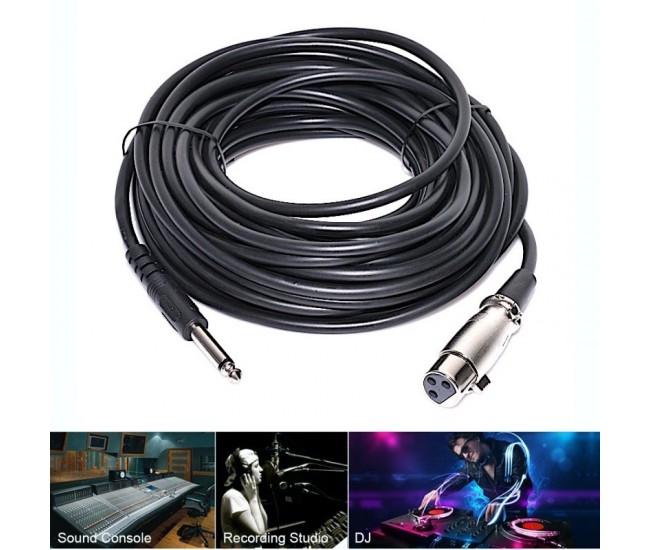 Cablu Audio Jack 6,3mm Tata-XLR Mama/10m