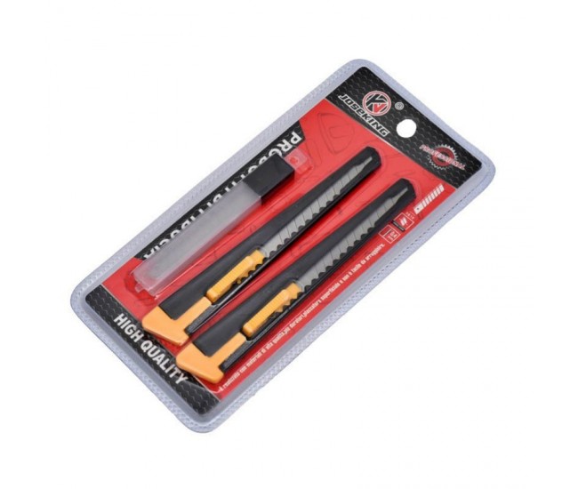 Set 2 Cutter Mini din Metal cu Lama ingusta 9mm si Rezerva