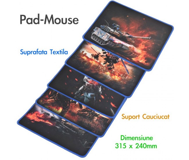Mouse Pad K-6 Panzat cu Imagini / 315 x 240mm