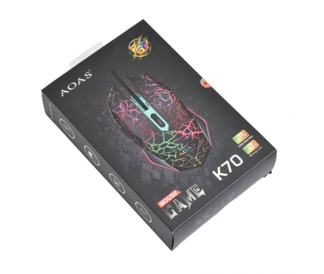 Mouse Gaming cu Leduri RGB si USB K-70