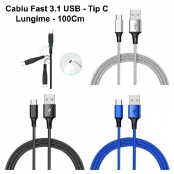 Cablu Usb Fast Charger 3.1 Tip C - 1m / CA-8553 Diverse Culori Cablu Usb Fast Charger 3.1 Tip C - 1m / CA-8553 Diverse Culori