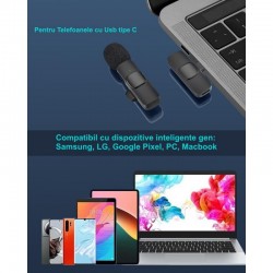 Microfon Wireles K9 Prof de Lavariera - Tip C Microfon Wireles K9 Prof de Lavariera - Tip C