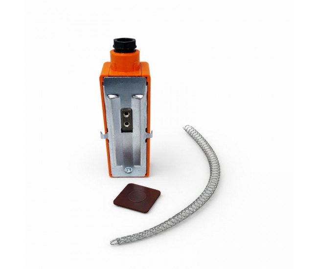 Termostat de Contact cu Brățară pentru Conducte, Reglaj 20-90°C, Control Pompă Recirculare