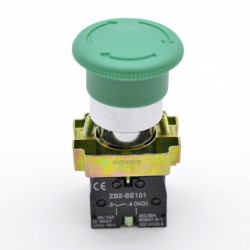 Buton Motor 220V Ciuperca Retinere ON-OFF BS533 Verde Buton Motor 220V Ciuperca Retinere ON-OFF BS533 Verde