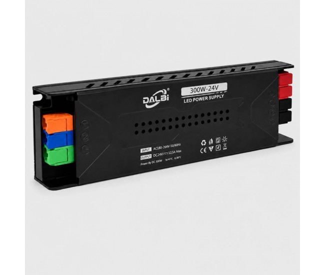 Sursa Alimentare LED 24V 300W 12.5A Slim cu Conectare Rapida Push-In DALBI