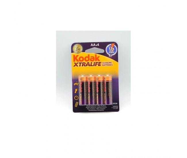 Baterii Alkaline Kodak Xtralife R6 AA, 4buc/set