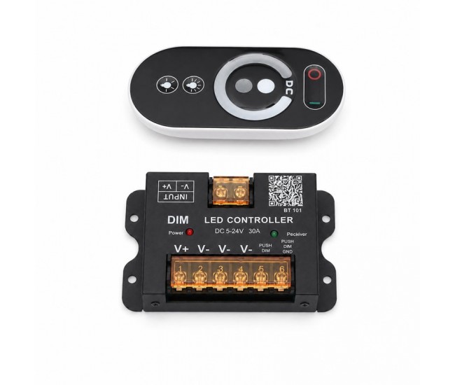 Controler LED DIM 5-24V 30A Bluetooth pentru Banda LED Monocolor BT101