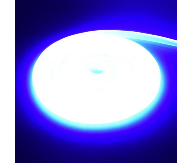 Banda Led Cob Albastru Intens Neon Flex - 288led/m - IP65 / 220V - 10W/ml / Rola 5ml