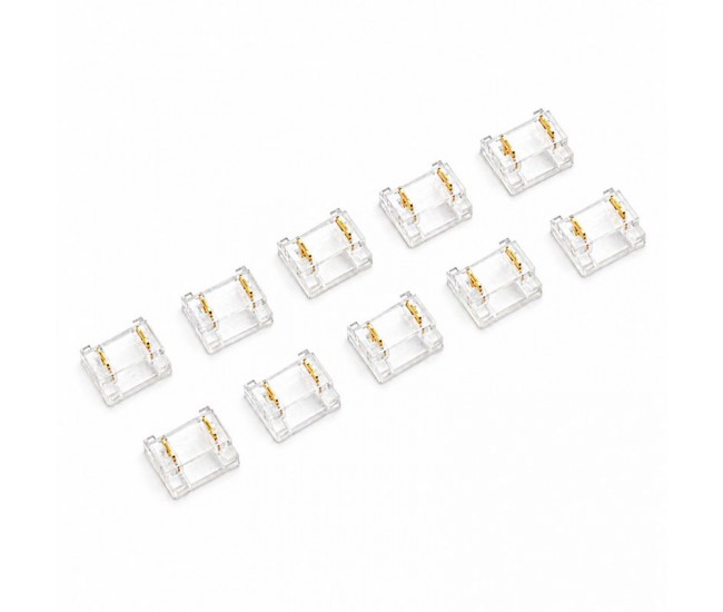 Conector pentru Imbinare Banda LED COB/SMD 10mm 2 Pini Strip to Strip Set 10 Buc DALBI YOB/YCB2P-10
