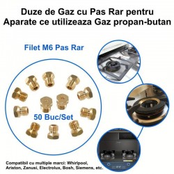 Duze Aragaz, Filet M6 cu Pas Rar - Ø 1,10 mm , 50buc/set Duze Aragaz, Filet M6 cu Pas Rar - Ø 1,10 mm , 50buc/set