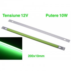 Bara Led Cob 200x10mm Verde Bara Led Cob 200x10mm Verde