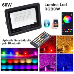 Proiector Smart RGBCW 60W cu Bluetooth și Telecomanda Proiector Smart RGBCW 60W cu Bluetooth și Telecomanda