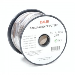 Cablu Auto de Putere Maro CU+AL 8GA 6,7mm, 25m/Rola Cablu Auto de Putere Maro CU+AL 8GA 6,7mm, 25m/Rola