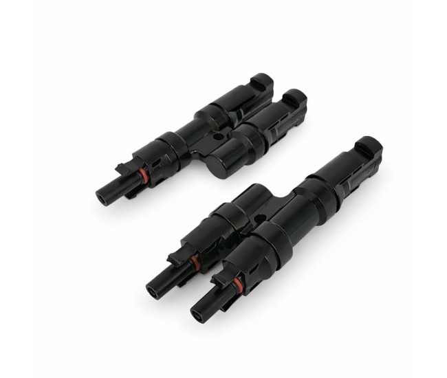 Set 2 Conectori Solari MC4 Tip Y, Adaptor Ramificare Panouri Fotovoltaice, 1000V, 1 Tata la 2 Mama