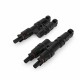 Set 2 Conectori Solari MC4 Tip Y, Adaptor Ramificare Panouri Fotovoltaice, 1000V, 1 Tata la 2 Mama