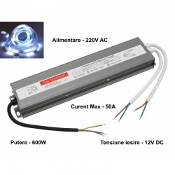 Sursa Alimentare 12V-600W / 50A Slim EX IP67 Sursa Alimentare 12V-600W / 50A Slim EX IP67