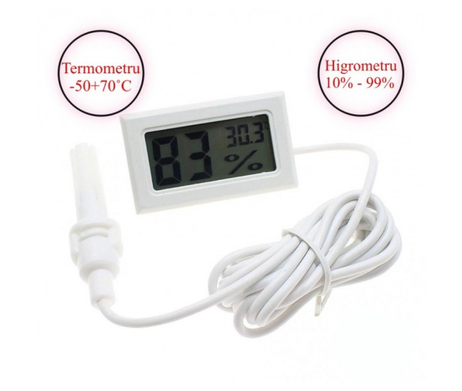 Termometru Digital cu Umiditate -50˚C +70˚C