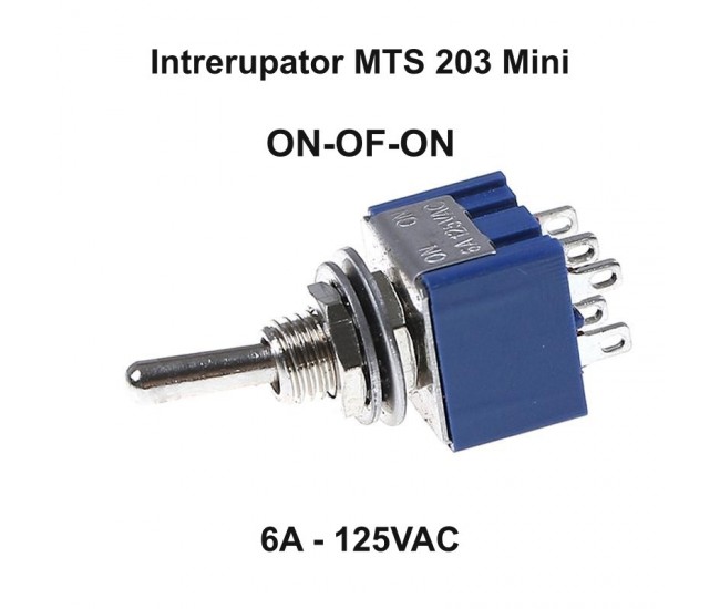 Intrerupator Mini Basculant, ON-OF-ON / MTS-203