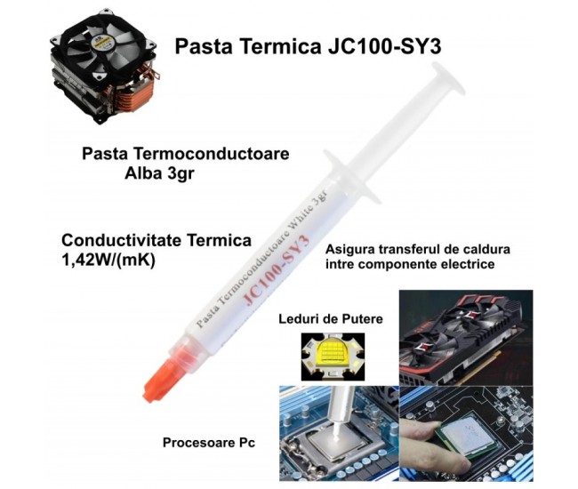 Pasta Termoconductoare JC100-SY3 / Alba 3gr