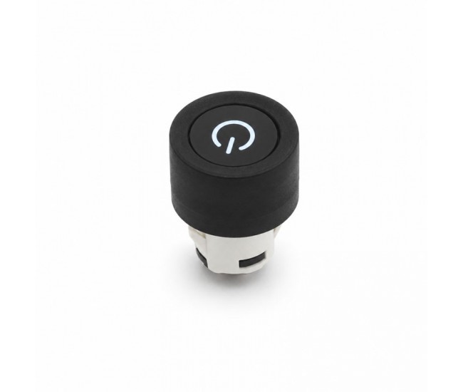 Intrerupator Push Iluminat Albastru 4 Contacte 12,5mm cu Membrana Cauciuc DALBI