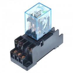 Releu 48V DC, Elecromagnetic 11 Pini cu Soclu Releu 48V DC, Elecromagnetic 11 Pini cu Soclu