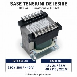 Transformator de Comanda BK-100VA 220/380/440V cu Iesiri Multiple DALBI