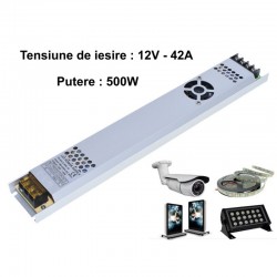 Sursa de Alimentare Slim 12V-500W / 42A Sursa de Alimentare Slim 12V-500W / 42A