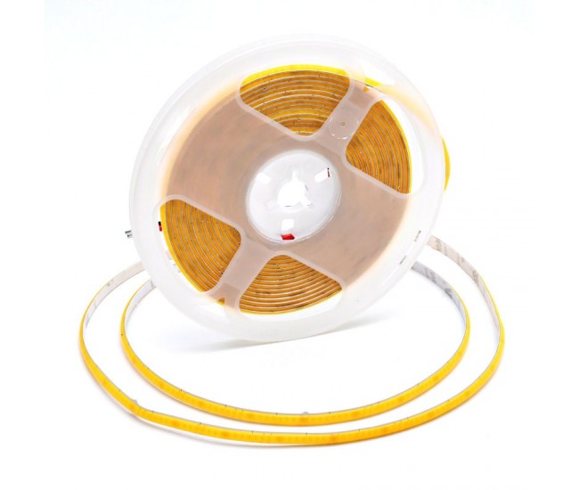 Banda led Cob 5mm - 400Led/m DC 24V - 9W/m IP20 Lumina Alb-Rece 6500K - 5m/Rol