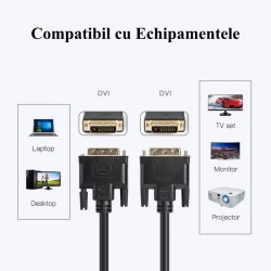 Cablu Video DVI D 24+1 la DVI D 24+1/3m 11c020 Cablu Video DVI D 24+1 la DVI D 24+1/3m 11c020