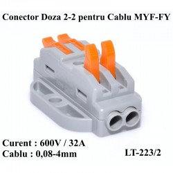 Conector Doza 2-2 pentru Cablu, LT-223/2 Conector Doza 2-2 pentru Cablu, LT-223/2