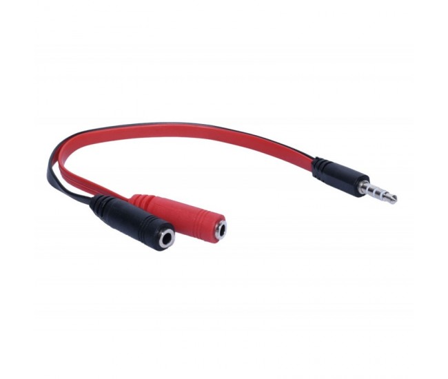 Cablu Audio Jack 3,5mm Tata-2 Jack 3,5mm Mama/20cm