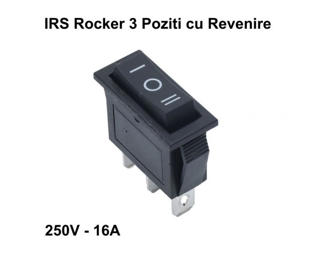 Intrerupator IRS Rocker, 3 pozitii cu Revenire, 3 Contacte - 16A / 250V - KCD3