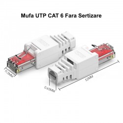 Mufa RJ45 CAT 6 - UTP de Plastic / Fara Sertizare
