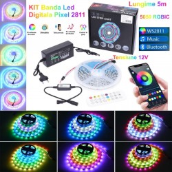 Kit Banda Led WS2811 Digital Pixel RGB 60D-IP65 Kit Banda Led WS2811 Digital Pixel RGB 60D-IP65