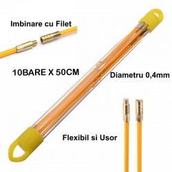 Tragator Cabluri Fibra de Sticla 5m cu Tije Filetate DALBI