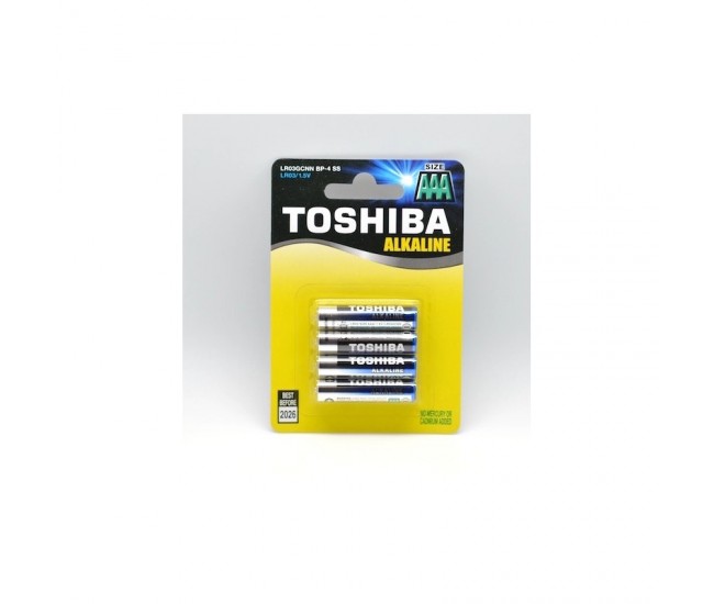 Bateri Alkaline Toshiba R3 AAA , 4buc/set