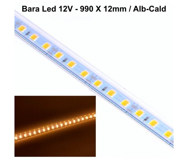 Bara cu 72 Led SMD 5050/Alb-Cald, 990x12x1mm