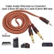 Cablu Audio Jack 3,5mm ST tata - 2 Jack 6,3 mm MO tata  Siliconat / 1,5m Pro