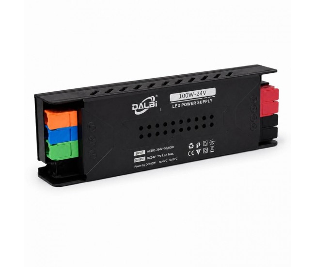Sursa Alimentare LED 24V 100W 4.2A Slim cu Conectare Rapida Push-In DALBI