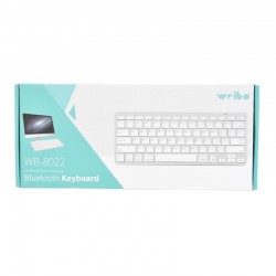 Tastatura Slim Argintie cu Bluetooth WB-8022 Tastatura Slim Argintie cu Bluetooth WB-8022