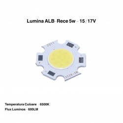 Led Cob 11mm, Putere 5W Alb-Rece Led Cob 11mm, Putere 5W Alb-Rece