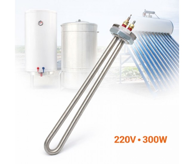 Rezistenta electrica din inox 300W - 220V AC pentru boiler si panou solar nepresurizat - DALBI