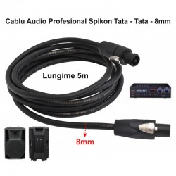Cablu Audio Speakon Tata - Tata 4C Prof - 8mm / 5m Cablu Audio Speakon Tata - Tata 4C Prof - 8mm / 5m