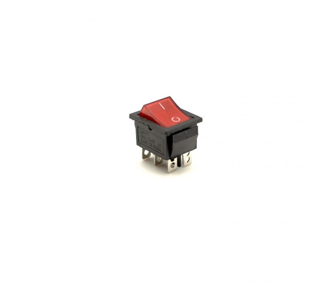 Intrerupator IRS Lat 6 Contacte Rosu KCD4 16A-250V