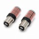 Set 2 Becuri Auto LED 1157 pentru Pozitie si Frana, Rosii, 12V, Soclu BAY15D