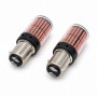 Set 2 Becuri Auto LED 1157 pentru Pozitie si Frana, Rosii, 12V, Soclu BAY15D