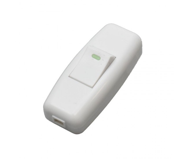 Intrerupator pe Fir 10A / 250V Alb